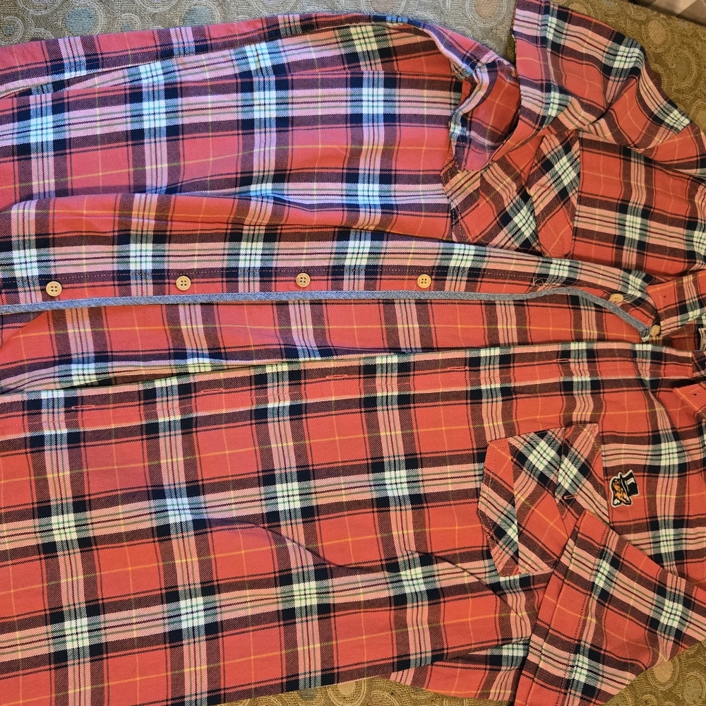 Akoo Red and Blue Plaid Casual Shirt
